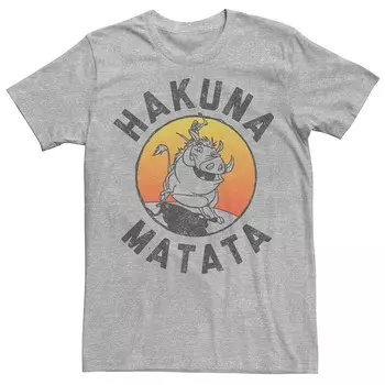 Мужская футболка Hakuna Matata Lifestyle от Disney's The Lion King Timon & Pumba, цвет Athletic Heather