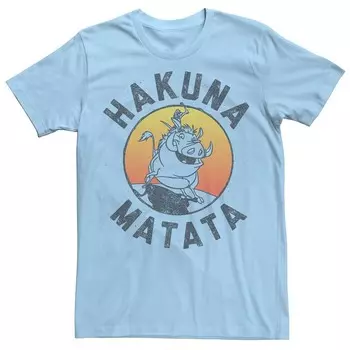 Мужская футболка Hakuna Matata Lifestyle от Disney's The Lion King Timon & Pumba, цвет Light Blue