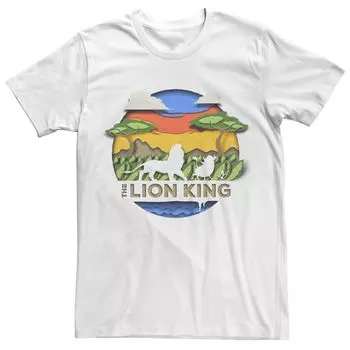 Мужская футболка Hakuna Matata с вырезом из бумаги «Король Лев» Disney