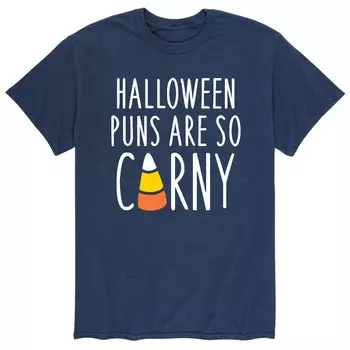 Мужская футболка «Хэллоуин каламбуры» Licensed Character