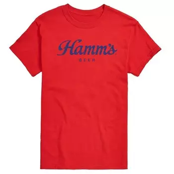 Мужская футболка Hamm's Can Grid с рисунком Licensed Character, красный