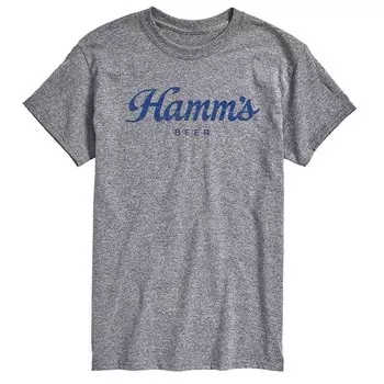 Мужская футболка Hamm's Can Grid с рисунком Licensed Character, цвет Heather Gray