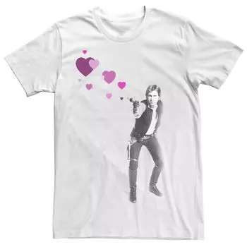 Мужская футболка Han Solo Shot Hearts ко Дню святого Валентина Star Wars