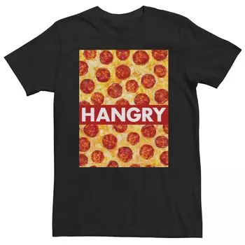 Мужская футболка Hangry Pizza с плакатом и рисунком Licensed Character