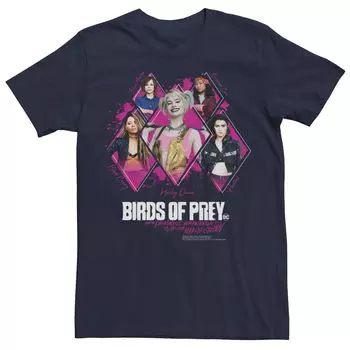 Мужская футболка Harley Quinn: Birds of Prey Diamond Girl с групповым портретом Licensed Character