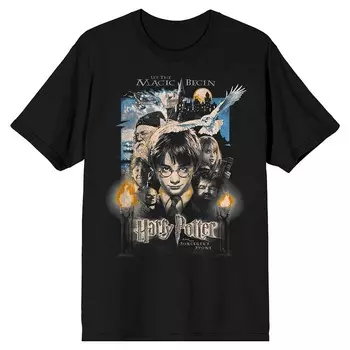 Мужская футболка Harry Potter Let The Magic Begin Licensed Character, черный