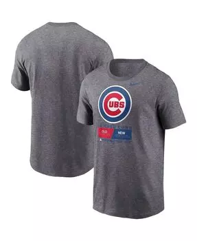Мужская футболка Heather Charcoal Chicago Cubs 2023 MLB World Tour: London Series Nike