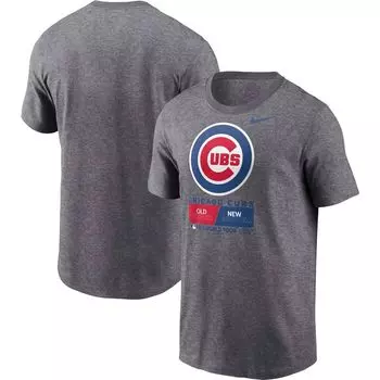 Мужская футболка Heather Charcoal Chicago Cubs MLB World Tour 2023: London Series Nike