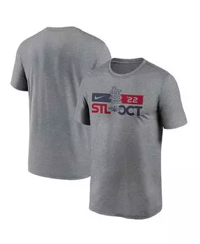 Мужская футболка Heather Charcoal St. Louis Cardinals 2022 Post Season Nike, серый