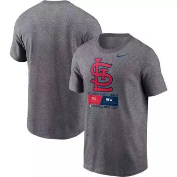 Мужская футболка Heather Charcoal St. Louis Cardinals MLB World Tour 2023: London Series Nike