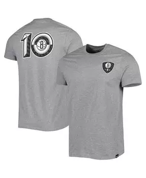 Мужская футболка Heather Grey Brooklyn Nets в честь 10-летия Brooklyn Nets '47 Brand, серый