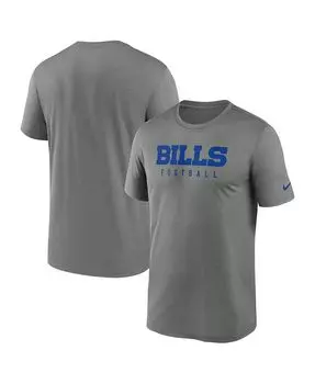 Мужская футболка Heather Grey Buffalo Bills Sideline Legend Performance Nike, серый