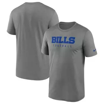 Мужская футболка Heather Grey Buffalo Bills Sideline Legend Performance Nike