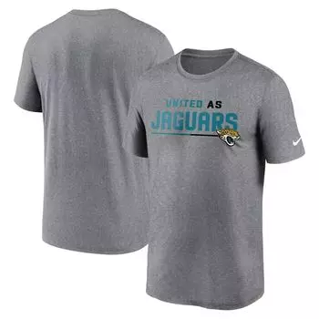 Мужская футболка Heather Grey Jacksonville Jaguars Legend Team Shoutout Performance Nike