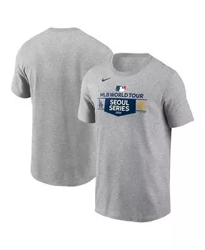 Мужская футболка Heather Grey MLB World Tour: Seoul Series Matchup 2024 Nike, серый