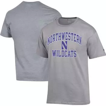 Мужская футболка Heather Grey Northwestern Wildcats High Motor Champion