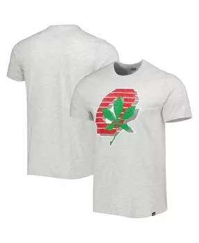 Мужская футболка heather grey ohio state buckeyes premier franklin с логотипом '47 Brand, мульти