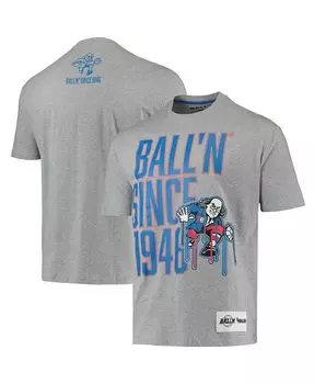 Мужская футболка Heather Grey Philadelphia 76ers с 1946 года BALL'N, цвет Heathered Gray