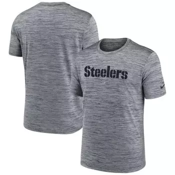 Мужская футболка Heather Grey Pittsburgh Steelers Velocity Performance Nike