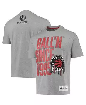 Мужская футболка heather grey toronto raptors с 1995 года BALL'N, мульти