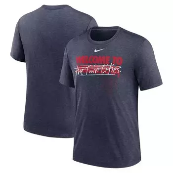 Мужская футболка Heather Navy Minnesota Twins Home Spin Tri-Blend Nike