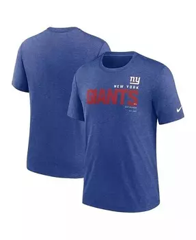 Мужская футболка Heather Royal New York Giants Team Tri-Blend Nike, синий