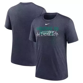 Мужская футболка Heather Seattle Mariners Home Spin Tri-Blend Nike