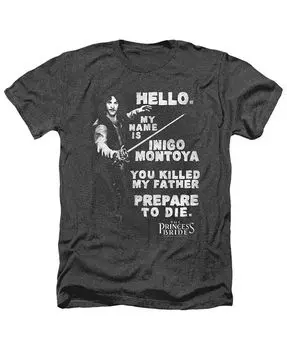 Мужская футболка Hello Again Adult Heather Princess Bride, черный