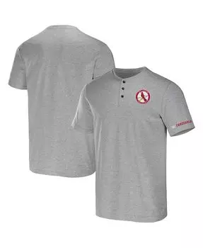 Мужская футболка Henley Darius Rucker Collection от Heather Grey St. Louis Cardinals Fanatics, серый