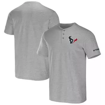 Мужская футболка Henley из коллекции NFL x Darius Rucker от Fanatics Heather Grey Houston Texans Henley