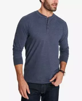 Мужская футболка henley из матового джерси с длинным рукавом Weatherproof Vintage, мульти