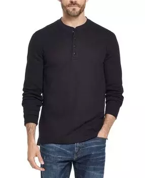 Мужская футболка Henley с длинными рукавами и вафельным рисунком Weatherproof Vintage