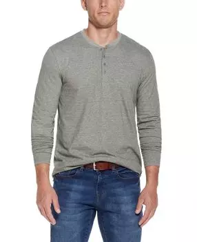 Мужская футболка Henley с длинными рукавами в микрополоску Weatherproof Vintage