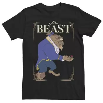 Мужская футболка Her Beast Disney's Beauty and the Beast, черный
