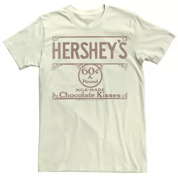 Мужская футболка Hershey's Kisses с винтажным рисунком и рисунком Licensed Character, цвет Natural