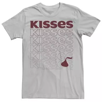 Мужская футболка Hershey's Kisses Stacked Kisses Licensed Character, цвет Silver