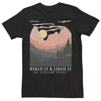 Мужская футболка Hiked It And Like It с пейзажным портретом Licensed Character