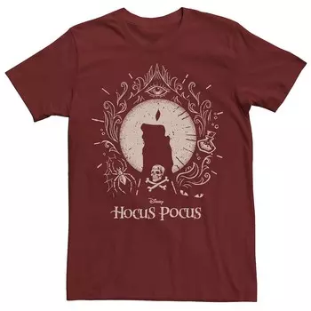 Мужская футболка Hocus Pocus Black Flame Silhouette Licensed Character, цвет Cardinal