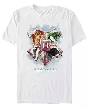 Мужская футболка Hogwarts Mystic Wash с коротким рукавом и круглым вырезом Fifth Sun, белый