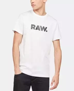Мужская футболка Holorn RAW Graphic Logo с круглым вырезом G-Star Raw, белый