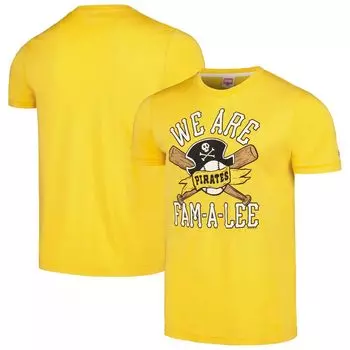 Мужская футболка Homage Gold Pittsburgh Pirates We Are Fam-A-Lee Tri-Blend