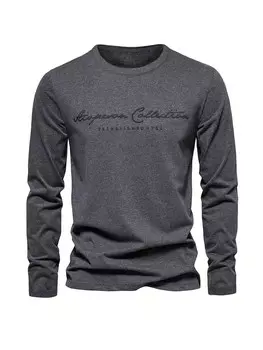 Мужская футболка Homme, буквенный узор Manfinity, темно-серый