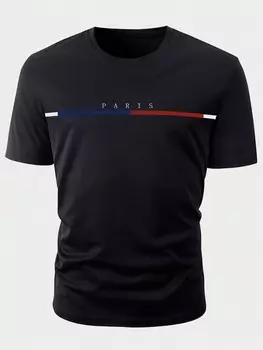 Мужская футболка Homme с буквенным принтом Manfinity, черный