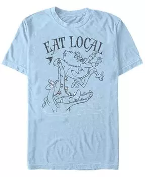 Мужская футболка Hook Eat Local с короткими рукавами и круглым вырезом Fifth Sun, синий