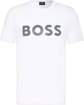 Мужская футболка Hugo Boss с коротким рукавом и круглым вырезом, белый