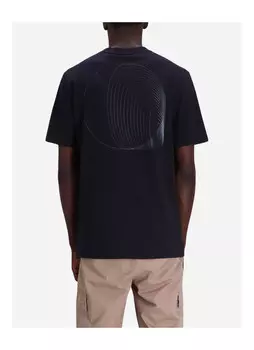 Мужская футболка Hugo Boss Tee 5 с короткими рукавами и графическим рисунком спереди и сзади, черный