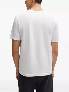 Мужская футболка Hugo Boss Tee 6 с коротким рукавом и рисунком, белый