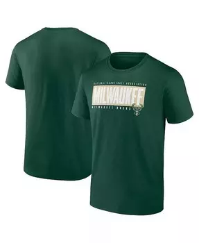 Мужская футболка Hunter Milwaukee Bucks Box Out Fanatics, зеленый