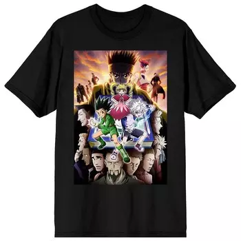 Мужская футболка Hunter X Hunter в стиле аниме Licensed Character, черный