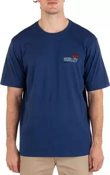 Мужская футболка Hurley Garden Isle с короткими рукавами на каждый день, голубой